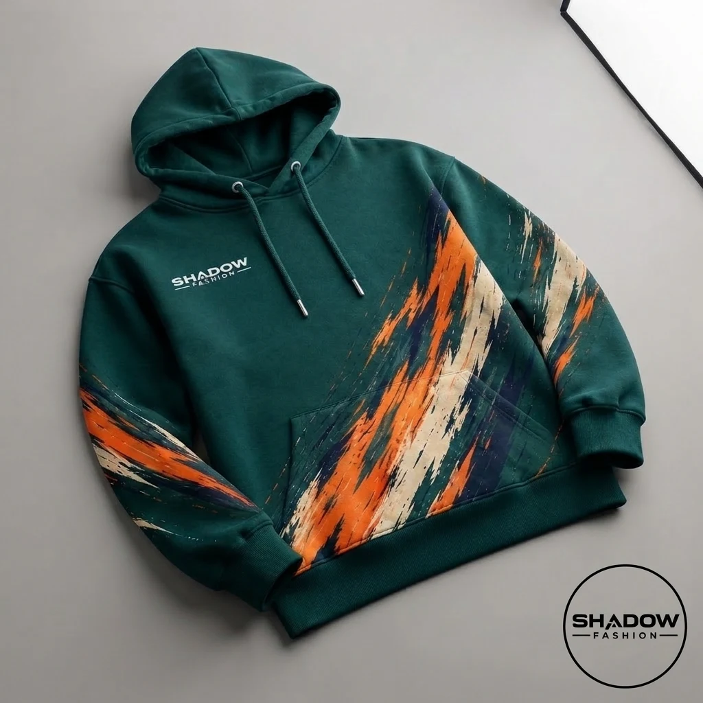 Drop Sept Mens Premium Drop Shoulder Hoodie - Fusion Green | SHADOW FASHION